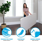 Lifetime 6-Foot Nesting Table and 4-Foot Utility Table Bundle, Commercial Height Adjustable Almond and White Granite