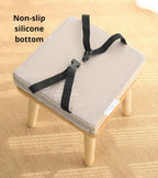 Square Chair Cushion with Ties Non Slip 16 Inch Bar Stool Cushion Cover Seat Cushions Breathable Stool Cushions Removable Cover Washable Chair Pads (Brown, 16x16x2 in)