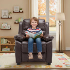 Macaron Kids Reclining Chair Leather Recliner Sofa Push Back Toddler Youth Children Child Ages 2-8
