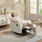 Rocking Chair Nursery Manual Recliner Swivel Rocker Glider | Comfy Chair for Living Room and Bedroom