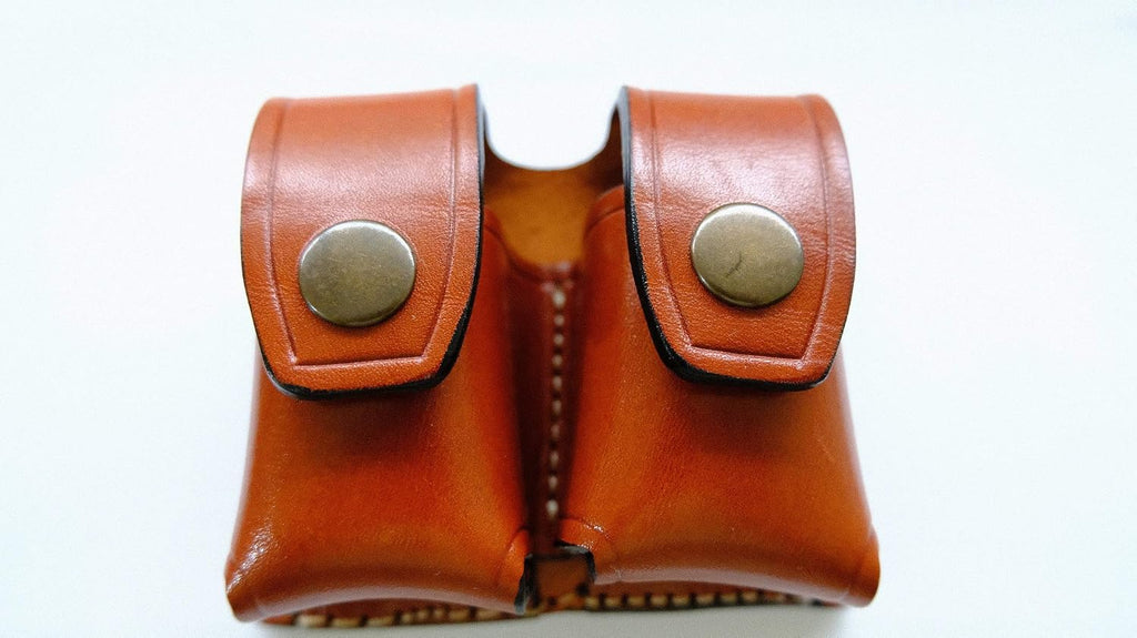 Cal38SPL Speedloader Leather Double Carrier,Case,Pouch for 357 Mag 44 Mag 6,7 Shots,38 Special 6 Shot