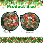 YAYODS 6 Pack Wreath Storage Container Bag, 24x8 Inch Christmas Wreath Storage Container Heavy Duty Christmas Wreath Boxes with Clear Window for Xmas Holiday Seasonal Wreath Garland (Green)