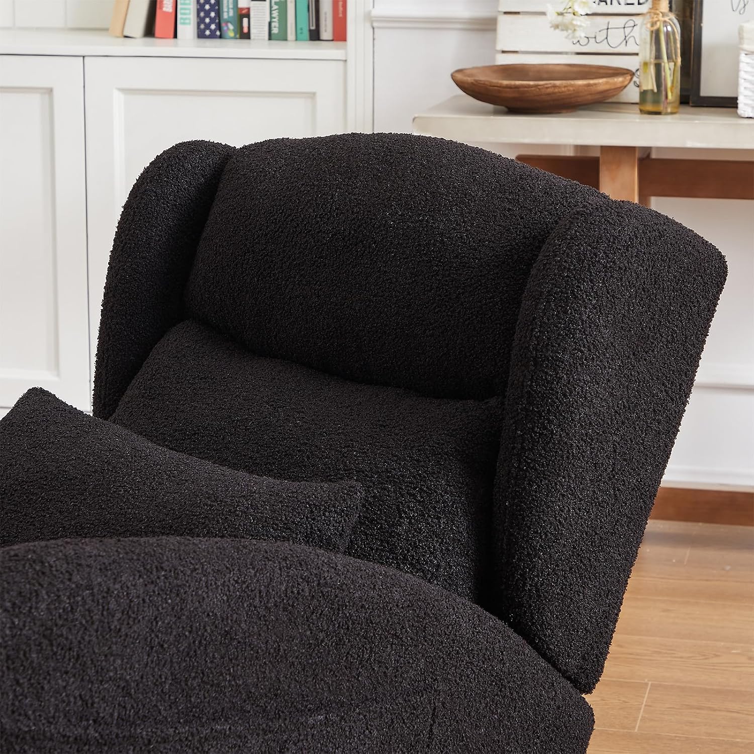 MYFUNSHOP Nursery Rocking Chair Glider – Classic Rocker with Comfortable Cushioning & Smooth Motion for Bedroom
