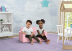 Serta Perfect Sleeper Personalized Extra Wide Convertible Sofa to Lounger, Comfy 2-in-1 Flip Open Couch/Sleeper for Kids, Pink