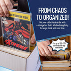 Invested Alliance Bundle Set Premium Short Comic Book Storage Box Organizer with Lid | Thick Cardboard Comic Storage Box For Collectibles Fits 150-175 Current/Silver Age, Heavy Duty & Stackable.