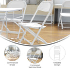 Flash Furniture Kids White Plastic Folding Chair