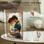 Alpharan Pride and Prejudice Inspired Book Vase, Flower Vases for Tables | Acrylic Book-Shaped Flower Vase,Bookshelf Decor,Book Lovers Book Club Gifts,Jane Austen Gifts, Birthday Gifts for Women Mom