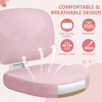 Primy Kids Desk Chair, Pink Study Chair for Boys Girls with Height Adjustable, Swivel Mesh Task Student Chairs for 4-12, Growing Teen Office Chair for Home/School/Office (Pink)