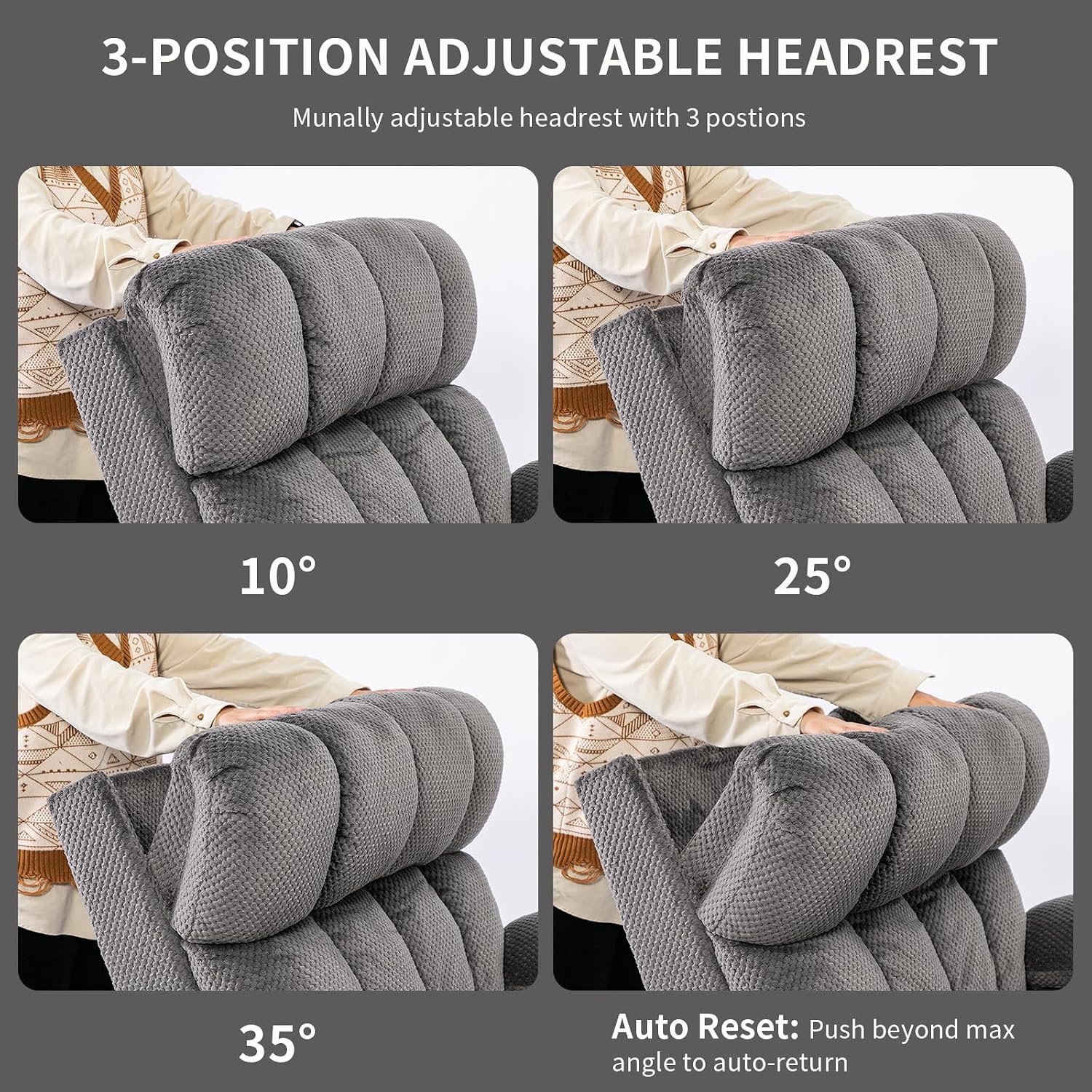 Dual Motor Power Lift Chair 26" Extra Wide Recliner Chair for Elderly with Headrest, Flip Arm Storage,Massage & Heat,Oversized Lay Flat Recliner with Cupholders,USB Ports,Type C,Zero Gravity
