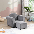 Chair, Upholstered Couch with Ottoman