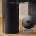 55 Inch Console Table with 2 Drawers, Entryway Tables with Storage,Black | Fluted Sofa Table Behind The Couch, Hallway Tables, Mid-Century Modern Foyer Table for Entryway, Hallway, Living Room