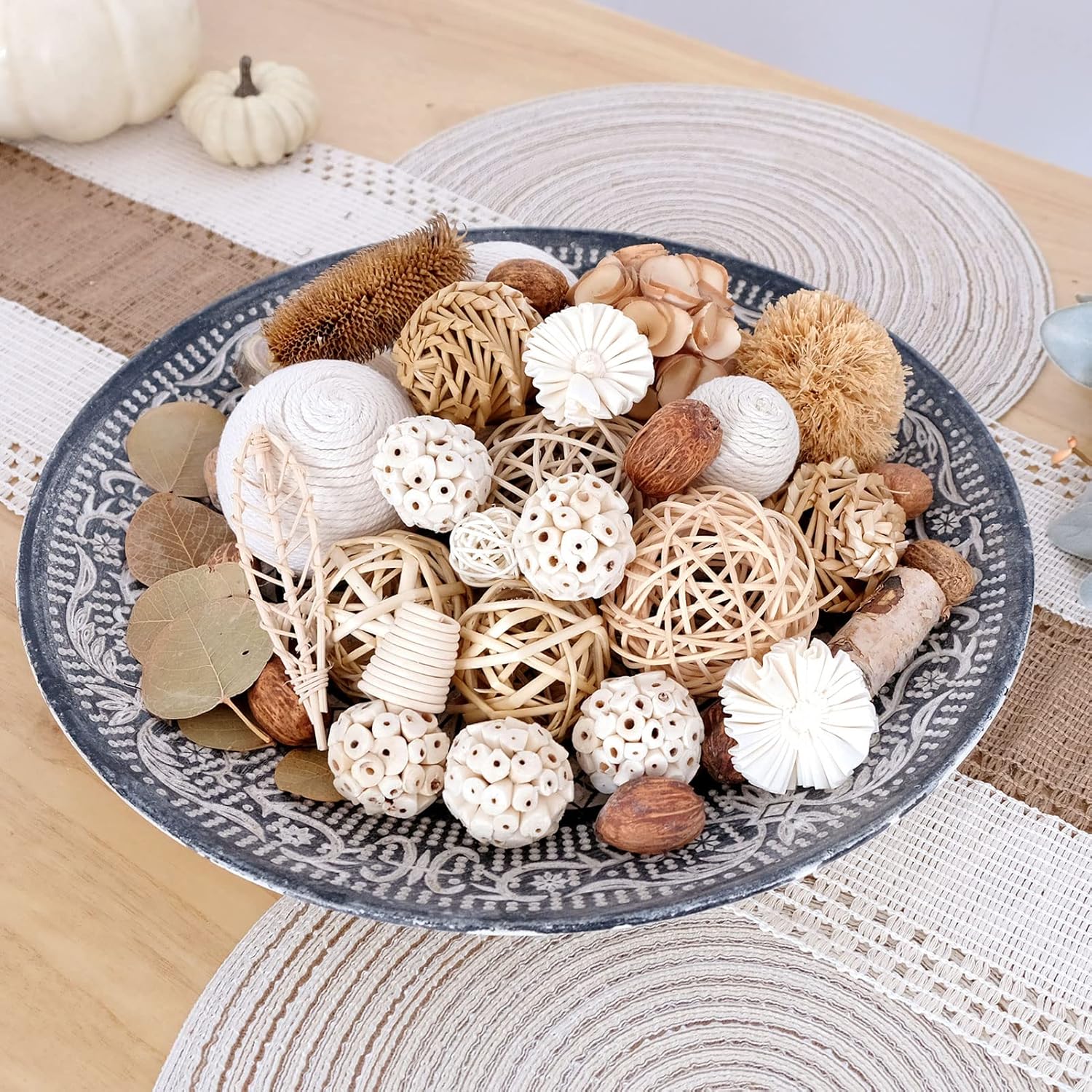 centerpieces Decorative vase & Bowl Filler Balls Potpourri Bags Decorative Bowl Filler Assorted Decorative Balls,Home Fragrance Sachet Vase Filler for Centerpiece Decor