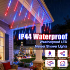10 Set 12" 240 LED Meteor Lights with Built-in Connectors – Red, Blue, White for Nation Day