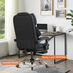 Office Chair High Back Executive Desk Chair Computer Gaming Chair with Foot Rest Swivel Work Chairs Ergonomic Leather Office Chairs