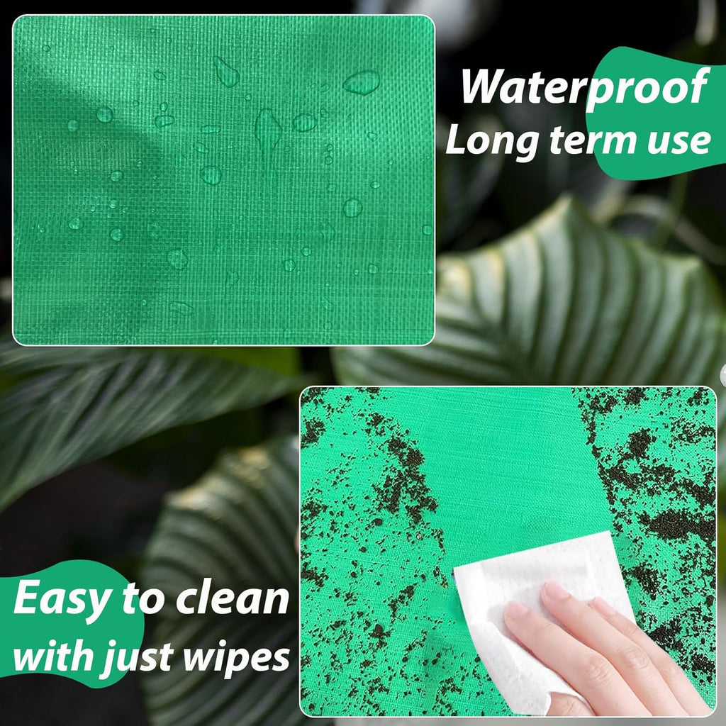 59'' x 59'' Extra Large Plant Repotting Mat, Thickened Foldable Repotting Mat for Indoor Plants, Transplanting Houseplants, Pot Out, Mix Soil and Mess Control, Gardening Gifts for Plant Lover(Green)