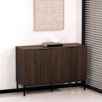 Fluted Sideboard, Buffet Cabinet with Storage, Wooden Accent Console Cabinet with Doors and Adjustable Shelves, for Living Room, Dining Room, Entryway, Hallway, 47.3"