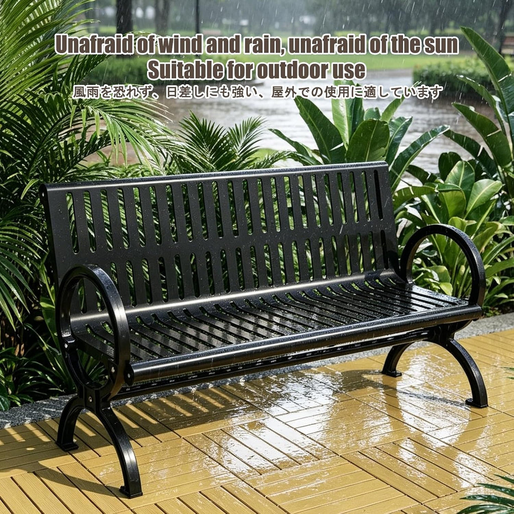 Garden Benches for Outdoors, Front Porch Benches Outdoor, Easy to Assemble, Suitable for Patios, Porches, Poolside Areas, Courtyards, and Balconies.(150 * 60 * 40CM)