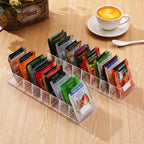 Cinnvoice 2 Pcs Tea Bag Storage Acrylic Clear Tea Drawer Organizer for Drawers, Kitchen, Cabinets, Pantry, Countertops