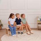 ECR4Kids Kiddo Classroom Bench, 12in Seat Height, Wooden, Children's Furniture, Natural