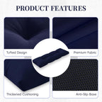 Bench Cushion for Indoor/Outdoor Furniture, Waterproof Patio Bench Seat Cushion with Non-Slip Bottom, 42x16x4 inch, Navy
