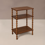 Creative Co-Op Bobbin Leg Rectangle Wood Accent Table, Walnut