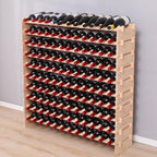 Wood Stackable Storage Modular Wine Rack Cabinet 120 Bottle freestanding Floor Wine Bottle Holder Display Shelves