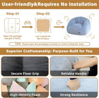 Giant Bean Bag Chair for Adults, Teens and Kids, Cozy Fluffy Corduroy Beanbag Chair with Filler, Large Floor Lounge Sofa for Living Room, Bedroom, Dorm, Gaming and Reading(XL-Light Blue)