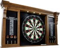 Barrington Woodhaven Dartboard Pub Style with LED Lights, Pre-Assembled | Pre-Assembled LED Pub-Style Dartboard Cabinet With 18" Sisal Board, 6 Steel Tip Darts, And Built-In Dry-Erase Scoreboards.