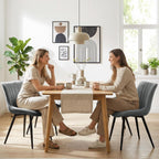 Velvet Dining Chairs Set of 2, Modern Upholstered Kitchen and Dining Room Chair with Ergonomic Back, Mid Century Armless Accent Side Chair with Metal Legs for Vanity Living Room Reception, Grey