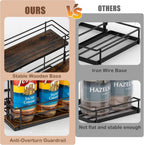 Coffee Syrup Organizer Rack, 2 Tier Syrup Holder for Coffee bar Syrup Storage,Kitchen Condiment Organization and Wine Display(6 Bottle Capacity).