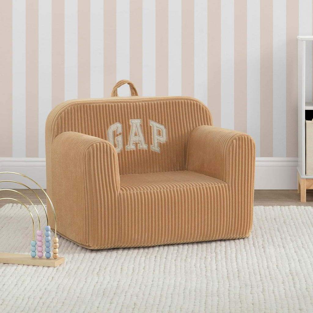 babyGap by Delta Children Ribbed Velour Chairs - Greenguard Gold Certified, Brown