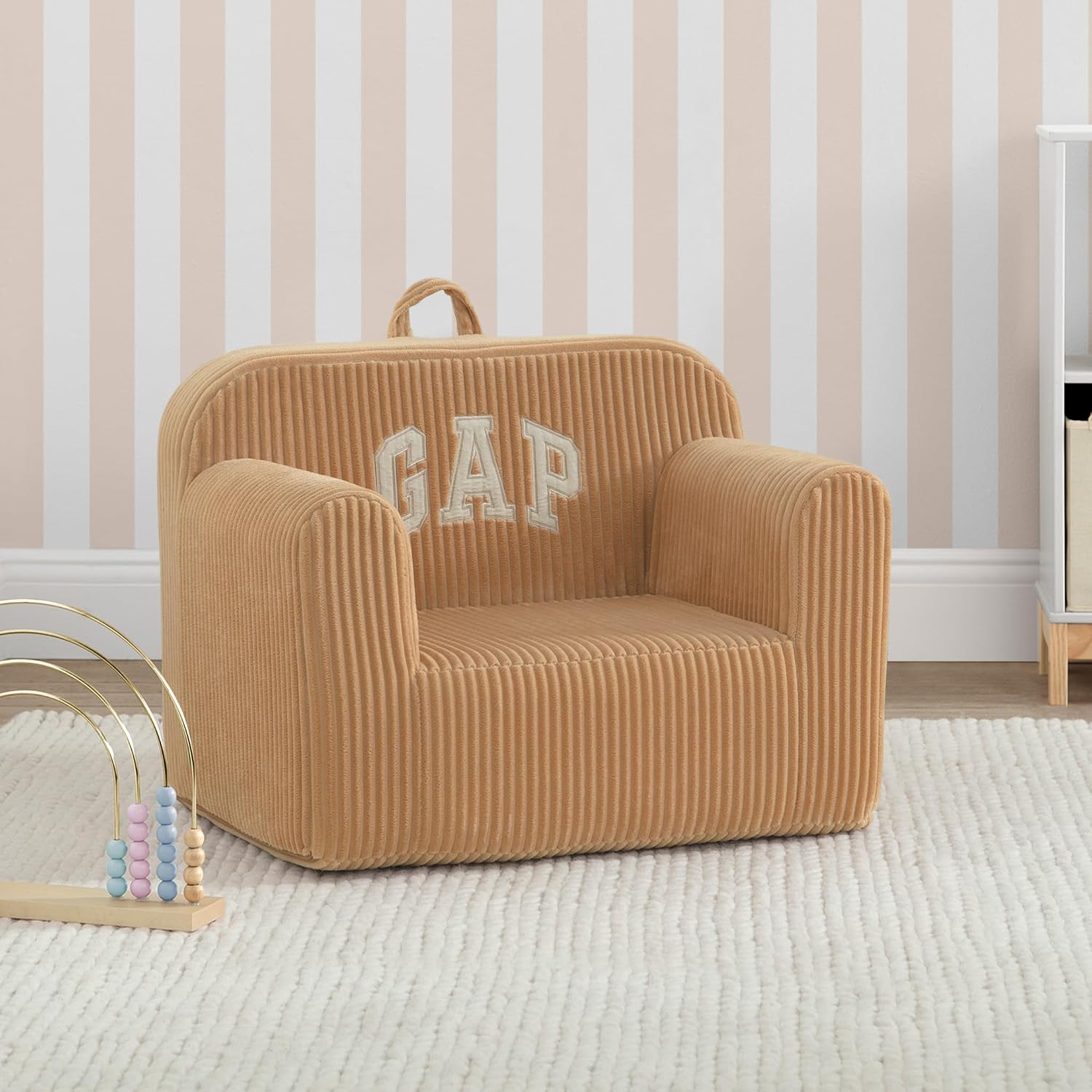 babyGap by Delta Children Ribbed Velour Chairs - Greenguard Gold Certified, Brown