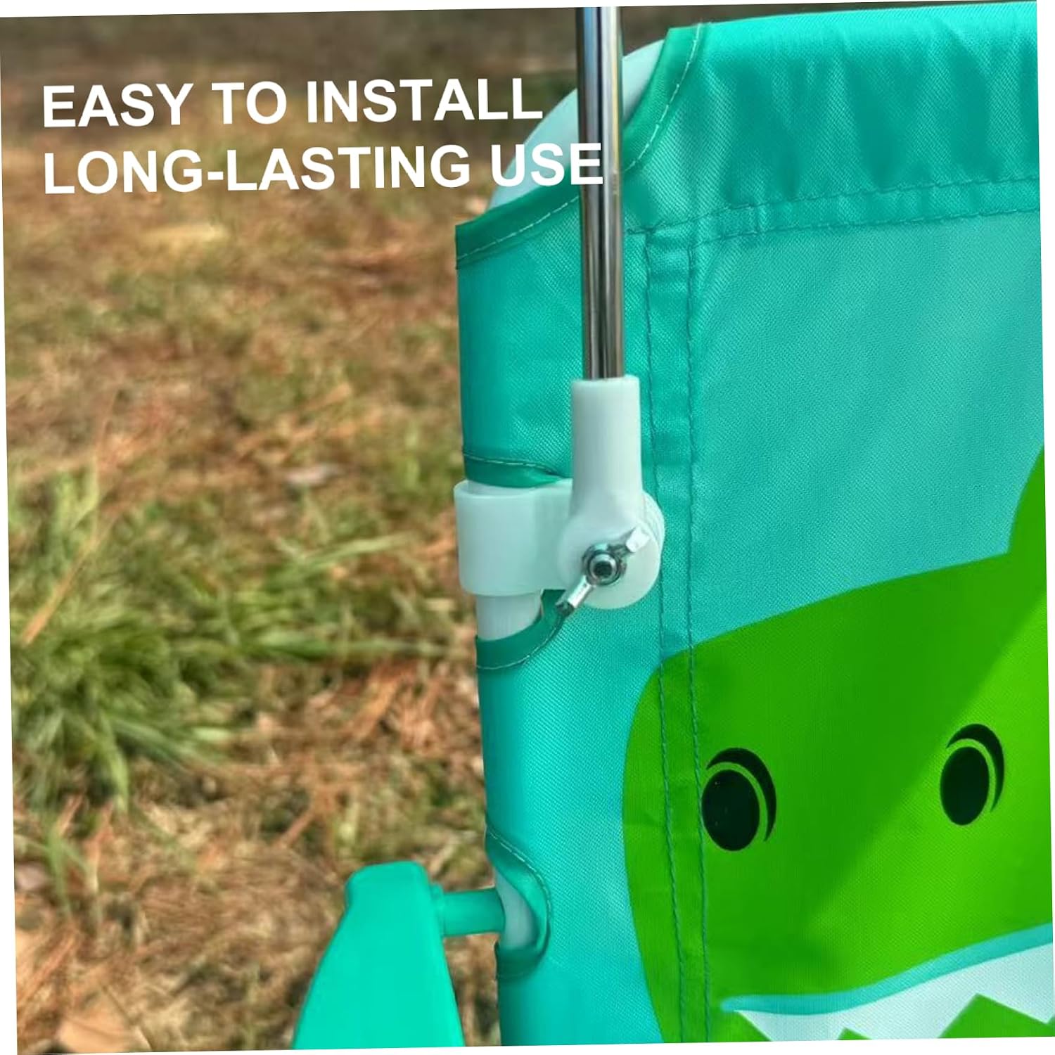 Kids Beach Chair with Umbrella, Foldable & Detachable Portable Cute Animal Pattern Kids Beach Chair with Canopy for Outdoor Summer, Crocodile ·1