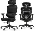 EUREKA ERGONOMIC Axion Gaming Chair, Gamer Chair with Adjustable Lumbar Support, Ergonomic Mesh Gaming Chair with Breathable Backrest, Comfortable High Back Game Chair for Adults, Black & Grey