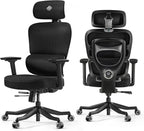 EUREKA ERGONOMIC Axion Gaming Chair, Gamer Chair with Adjustable Lumbar Support, Ergonomic Mesh Gaming Chair with Breathable Backrest, Comfortable High Back Game Chair for Adults, Black & Grey