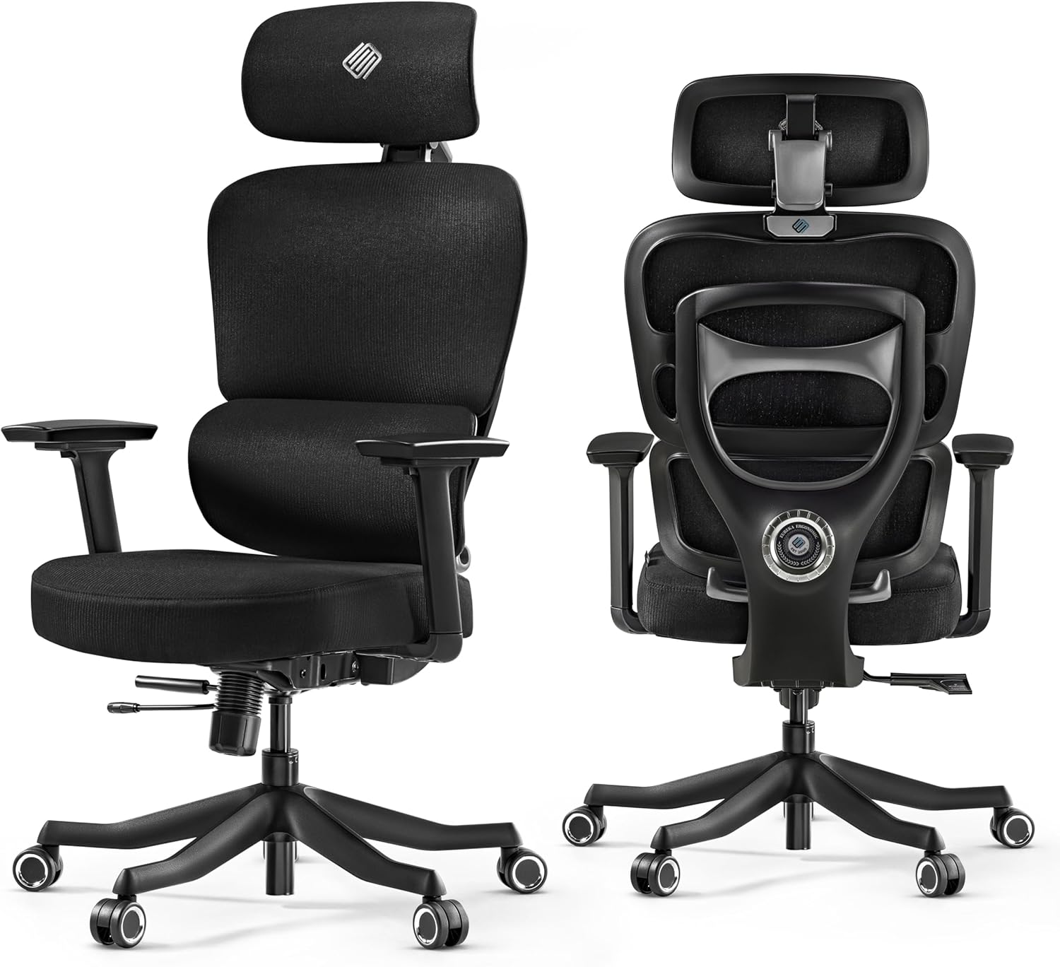 EUREKA ERGONOMIC Axion Gaming Chair, Gamer Chair with Adjustable Lumbar Support, Ergonomic Mesh Gaming Chair with Breathable Backrest, Comfortable High Back Game Chair for Adults, Black & Grey