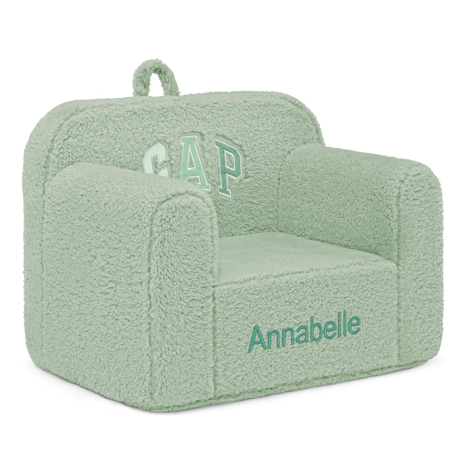 babyGap by Delta Children Personalized Sherpa Chair - Greenguard Gold Certified, Sage