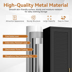 Polup 71" Tall Metal Armoire Wardrobe Closet with 2 Doors, Heavy Duty Steel Clothing Storage Cabinet with Hanging Rod & Adjustable Shelves, Freestanding Modern Locker Organizer for Bedroom, Office