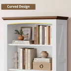 IRONCK 43" Tall Bookcase, 3 Tier Bookshelf with Thick Open Storage Shelf, 33in Wide Floor Standing Book Shelf for Home Office, Living Room, Bedroom, White