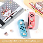 BelugaDesign Boba Dumpling Thumb Grips | Cute Cutecore Food Pork Bun Face Bubble Tea | Kawaii Japanese Button Joystick Cap Cover | Compatible with Nintendo Switch 1 Standard Lite OLED