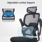 Office Chair Ergonomic Chair with Flip up Armrests, Adjustable Lumbar Support Computer Chair with Breathable Mesh Back Home Office Computer Chairs for Long Hours Mesh Office Chair