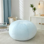 Heritage Kids Pod Round Bean Bag Chair, Soft Plush Lounge Seat for Bedroom or Playroom, Light Blue