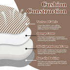 Brown Striped Winsor Chair Cushions with Ties, Dining Kitchen Chair Seat Pads Non Slip Removable Washable Cover 17"x16" Set of 2