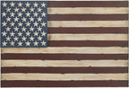 Deco 79 Metal American Flag Home Wall Decor Indoor Outdoor Wall Sculpture, Wall Art 38" x 2" x 26", Red