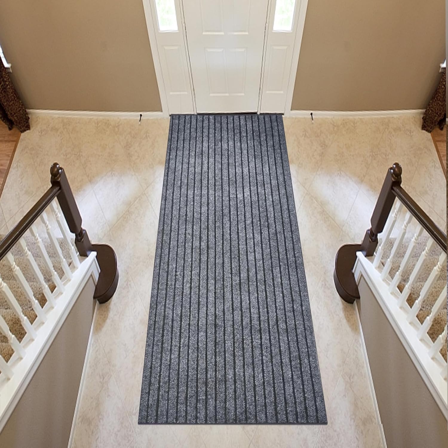 2' x 6' Runner Rugs with Rubber Backing, Outdoor Indoor Utility Non Slip Carpet Rug Runner for Hallway, Custom Size Area Rugs Mat for Entryway Balcony Patio Kitchen Garage Stair Laundry