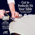 Nuvantee Revolutionary Table Pad - Waterproof, Protects Table from Spills and Heat - 52 X 108 Inch Deluxe Vinyl Premium Table Protector - Flannel Backing, Lies Flat