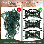 12PCS Christmas Lights Storage Holder All-Purpose Light Cord Wind Up Holiday Light Organizer, Xmas Light Storage Reels for Tree Lights,Extension Cord,Winder String, Wire Hose Storage