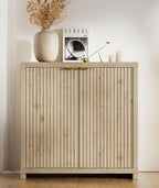 Fluted Sideboard Buffet Cabinet with Storage, Sideboard Cabinet with 2 Doors