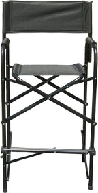 Impact Canopy Tall Folding Director's Chair, Heavy Duty, Set of 2 Chairs, Black