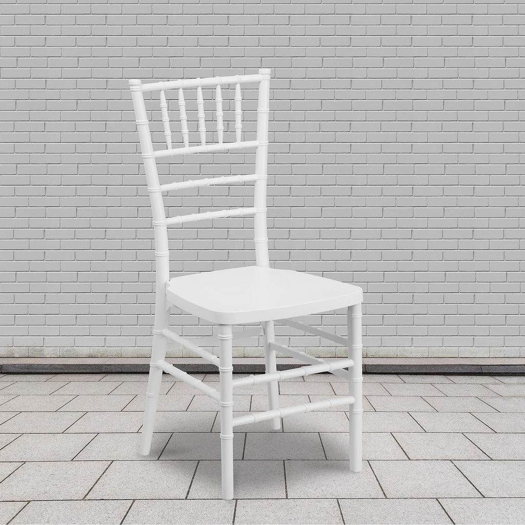 Flash Furniture 2 Pack HERCULES PREMIUM Series Silver Resin Stacking Chiavari Chair